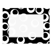 Trendy black and white retro design. postcards