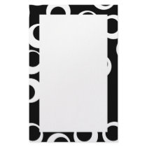 Trendy black and white retro design. personalized stationery