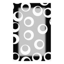 Trendy black and white retro design. customized stationery