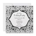 Trendy Black & White Holiday Party Invitation