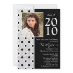 Trendy Black & White Photo Graduation Invitation