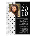 Trendy Black & White Photo Graduation Invitation