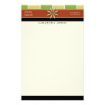 Trendy Bliss Green Apple Customized Stationery