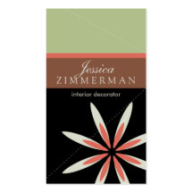 Trendy Bliss Sage and Melon Business Card