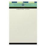 Trendy Bliss Seafoam Customized Stationery
