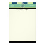 Trendy Bliss Seafoam Customized Stationery