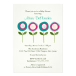 Trendy BLOOM Flowers Baby Shower Invitation