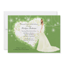 Trendy Bride Bridal Shower Heart Invitation