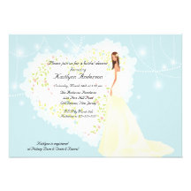 Trendy Bride Bridal Shower Heart Invitation