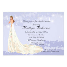 Trendy Bride Bridal Shower Lavender Invitation