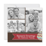Trendy Chevron Christmas Photo Card Custom Invitation