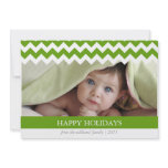 Trendy Chevron Holiday Card Personalized Invite