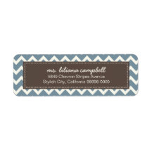 Trendy Chevron Pattern Avery Return Address Label