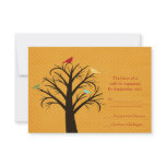 Trendy chic gold red birds baby shower RSVP Personalized Invitations
