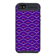 Trendy Chinese Dragon Scale Scallop ZigZag Pattern Cases For iPhone 5