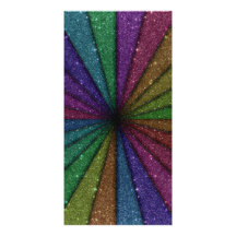 Trendy Colorful Glitter Explosion Photo Card Template