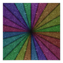 Trendy Colorful Glitter Explosion Photographic Print