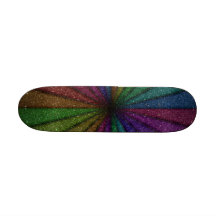Trendy Colorful Glitter Explosion Custom Skate Board