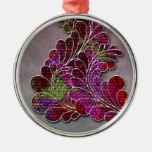 Trendy Colorful Swirly Pattern Ornament