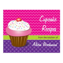Trendy Cupcake Recipe Postcard