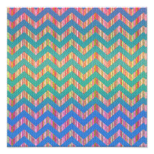 Trendy Cute Pastel Zig Zag Photo Print