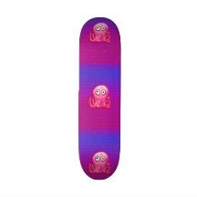 Trendy Cute Pink and Purple Octopus Skate Boards