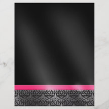 Trendy Damask Pink and Black Flyer