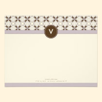 Trendy Decorative Flat Note Cards (lilac) invitations