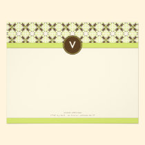 Trendy Decorative Flat Note Cards (lime) invitations