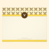 Trendy Decorative Flat Note Cards (marigold) invitations
