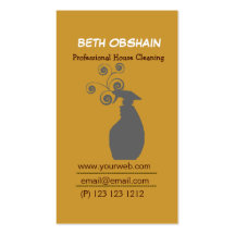 Trendy Domestic Cleaning Company Business Cards