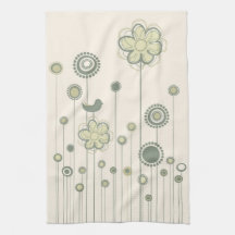 Trendy Floral Kitchen Towel