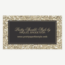 Trendy Gold Glitter Business Card business cards
