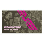 Trendy grey pink camouflage cosmetologist cards business card template