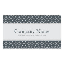 Trendy Grey Quatrefoil Pattern Business Cards