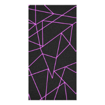 Trendy Hot Pink Abstract shattered art Photo Card