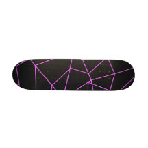 Trendy Hot Pink Abstract shattered art Skateboard Deck