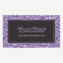 Trendy Lavender Glitter Business Card business cards