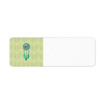 Trendy Native American Wolf Dreamcatcher Labels