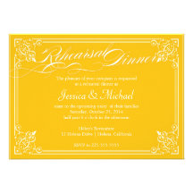 Trendy Ornamental Rehearsal Dinner Invite