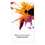 Trendy paint splatter cosmetolgist business card