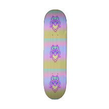 Trendy Pastel Owl Skate Boards