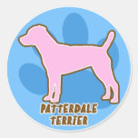 Trendy Patterdale Terrier Round Sticker