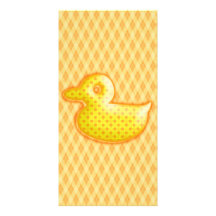 Trendy Patterned Rubber Ducky Photo Card