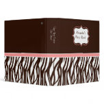 Trendy Pink and Brown Custom Zebra Binder binders