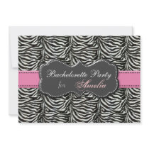 trendy Pink Bachelorette Party Invitations
