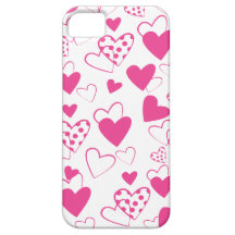 Trendy Pink Heart Pattern iPhone 5 Case