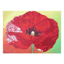 Trendy Poppy Personalized Invitation