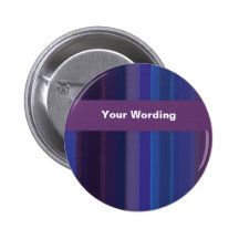 Trendy purple blue stripes - customizable pin