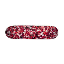 Trendy Red and Pink Painted Pebble Beach Skate Boards